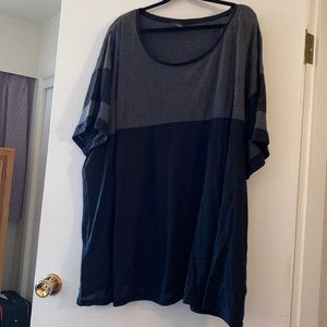 Yours Clothing Gray and Black Short Sleeve Tee